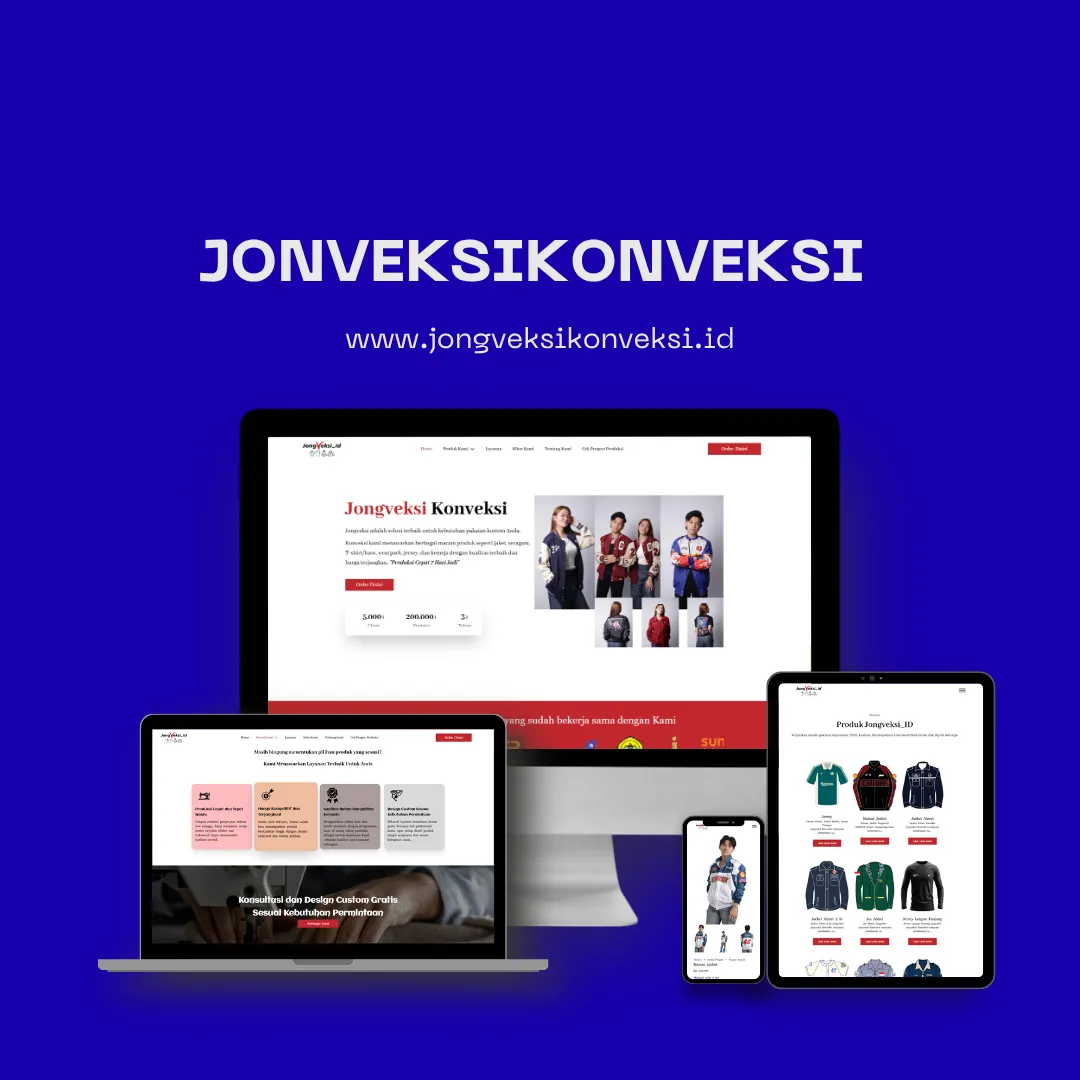 Website Company Profile Jongveksi Konveksi